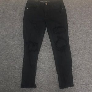 Black ripped boyfriend jeans